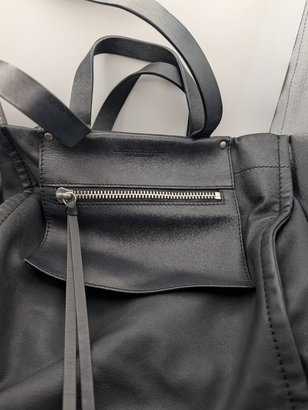 Black Leather Lucky Brand Lod Angeles Bag